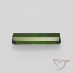 Tourmaline Vert foncé naturelle Octogone / coupe Émeraude, 1.89 ct, VVS