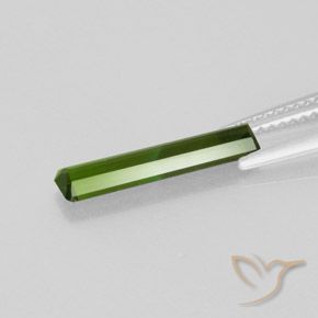 Tourmaline Vert moyen naturelle Octogone / coupe Émeraude, 1.22 ct, VS