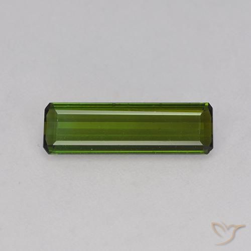 1.09ct Naturel Vert foncé Tourmaline, Taille émeraude, VVS