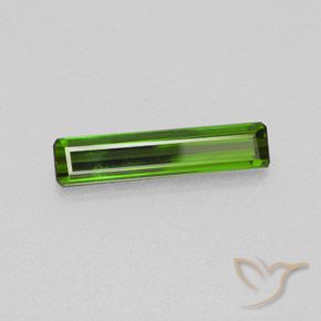 Tourmaline Vert foncé naturelle Octogone / coupe Émeraude, 1.60 ct, VVS-VS