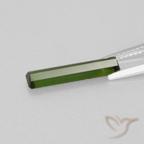 Tourmaline Vert foncé naturelle Octogone / coupe Émeraude, 1.60 ct, VVS-VS