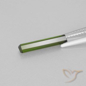 Tourmaline Vert moyen naturelle Octogone / coupe Émeraude, 1.24 ct, VVS