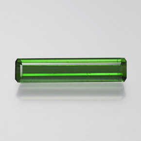 Tourmaline vert moyen-foncé naturelle taille émeraude, 1,52 ct, VS-SI