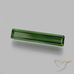 Tourmaline Vert foncé naturelle Octogone / coupe Émeraude, 1.37 ct, VS