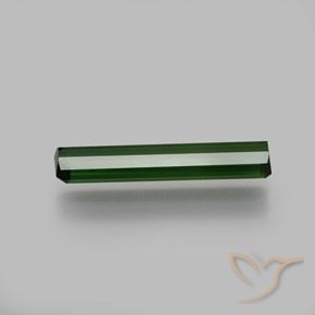 Tourmaline Vert foncé naturelle Octogone / coupe Émeraude, 1.37 ct, VS
