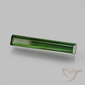 Tourmaline Vert moyen-foncé naturelle Octogone / coupe Émeraude, 1.45 ct, VVS-VS
