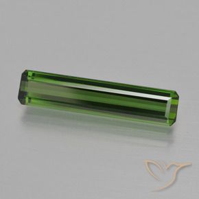 Tourmaline Vert terreux naturelle Octogone / coupe Émeraude, 1.62 ct, VVS-VS