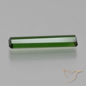 Tourmaline Vert terreux naturelle Octogone / coupe Émeraude, 1.62 ct, VVS-VS