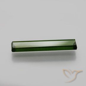 Tourmaline Vert terreux naturelle Octogone / coupe Émeraude, 1.58 ct, VVS-VS