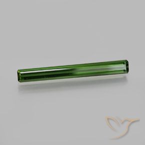 Tourmaline Vert foncé naturelle Octogone / coupe Émeraude, 1.34 ct, VVS-VS