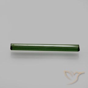 Tourmaline Vert foncé naturelle Octogone / coupe Émeraude, 1.34 ct, VVS-VS