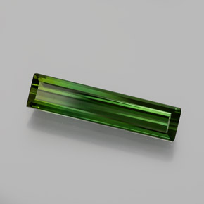 Tourmaline Vert foncé terreux naturelle Taille émeraude, 1.27 ct, VVS-VS