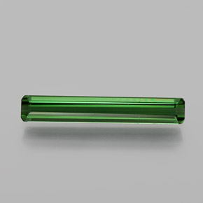 Tourmaline vert foncé naturelle taille émeraude, 1,41 ct, VVS-VS