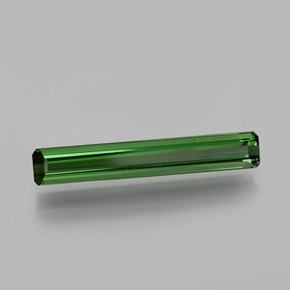 Tourmaline vert foncé naturelle taille émeraude, 1,41 ct, VVS-VS