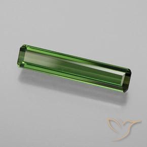 Tourmaline Vert terreux naturelle Octogone / coupe Émeraude, 1.14 ct, VVS