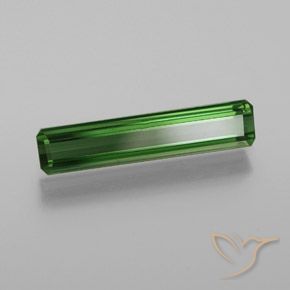 Tourmaline Vert foncé naturelle Octogone / coupe Émeraude, 1.35 ct, VVS-VS