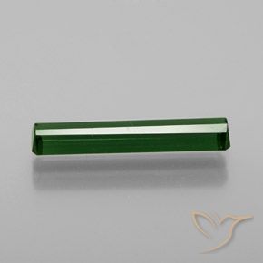 Tourmaline Vert foncé naturelle Octogone / coupe Émeraude, 1.35 ct, VVS-VS