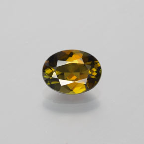 Tourmaline Brun doré naturelle Coupe ovale, 1.26 ct, VVS