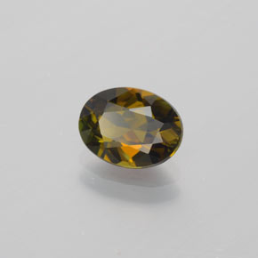 Tourmaline Brun doré naturelle Coupe ovale, 1.26 ct, VVS
