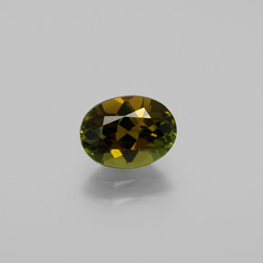 Tourmaline vert foncé naturelle coupe ovale, 1,28 ct, VS
