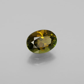 Tourmaline vert foncé naturelle coupe ovale, 1,28 ct, VS