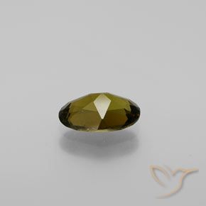 Tourmaline Brun verdâtre doré naturelle ovale, 1.27 ct, VVS