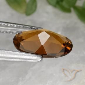 Tourmaline Brun doré naturelle ovale, 0.82 ct, VVS