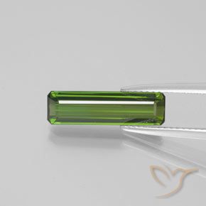2.38ct Naturel Forêt verte Tourmaline, Taille émeraude, VS