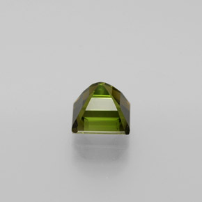 Tourmaline vert brunâtre naturelle taille émeraude, 1,45 ct, VS