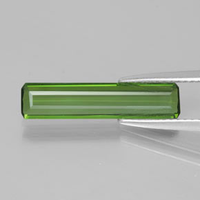 Tourmaline Vert terreux naturelle Taille émeraude, 1.75 ct, VVS