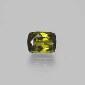 Tourmaline Vert foncé naturelle Coupe coussin, 1.57 ct, VVS-VS