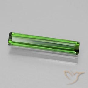 Tourmaline Vert foncé naturelle Octogone / coupe Émeraude, 1.25 ct, VVS