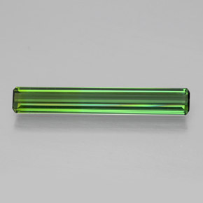 Tourmaline Vert foncé naturelle Taille émeraude, 1.37 ct, VVS-VS