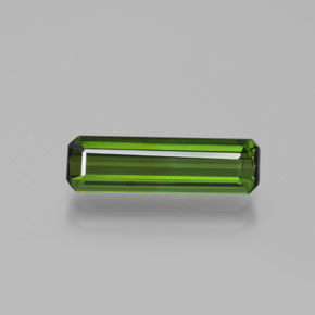 Tourmaline vert foncé naturelle taille émeraude, 1,79 ct, VVS-VS
