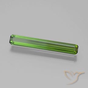 Tourmaline Vert foncé naturelle Octogone / coupe Émeraude, 1.16 ct, VVS-VS