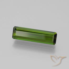 Tourmaline Forêt verte naturelle Taille émeraude, 1.52 ct, VVS-VS
