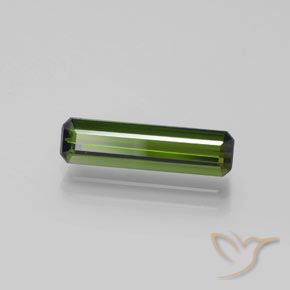 Tourmaline Vert foncé naturelle Octogone / coupe Émeraude, 1.52 ct, VVS-VS
