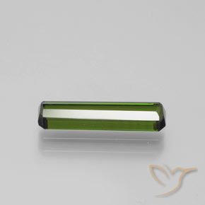 Tourmaline Vert foncé naturelle Octogone / coupe Émeraude, 1.52 ct, VVS-VS