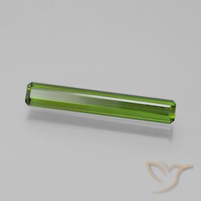 Tourmaline vert moyen naturelle taille émeraude, 1,13 ct, VVS-VS