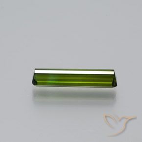 Tourmaline Vert foncé naturelle Octogone / coupe Émeraude, 1.97 ct, VVS-VS
