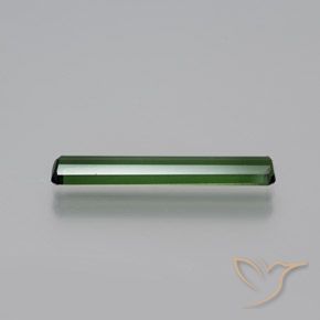 Tourmaline Vert foncé naturelle Octogone / coupe Émeraude, 1.67 ct, VVS-VS