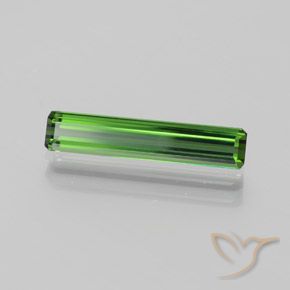 Tourmaline Vert foncé naturelle Octogone / coupe Émeraude, 1.45 ct, VVS-VS