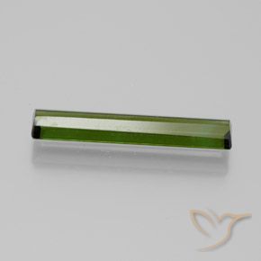 Tourmaline Vert foncé naturelle Octogone / coupe Émeraude, 1.43 ct, VVS
