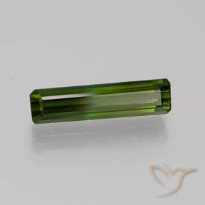 Tourmaline Vert terreux naturelle Octogone / coupe Émeraude, 1.51 ct, VVS