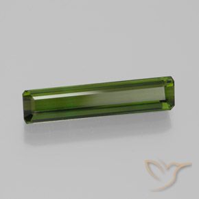 Tourmaline Vert terreux naturelle Octogone / coupe Émeraude, 1.84 ct, VVS