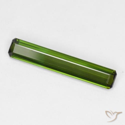 1.26ct Naturel Vert moyen Tourmaline, Taille émeraude, VVS