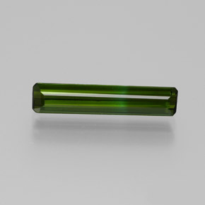 Tourmaline vert terreux naturelle taille émeraude, 1,26 ct, VVS