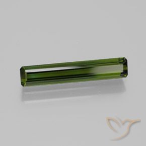 Tourmaline Vert terreux naturelle Octogone / coupe Émeraude, 1.53 ct, VVS