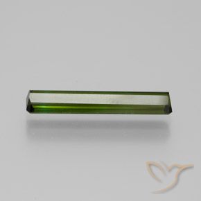 Tourmaline Vert terreux naturelle Octogone / coupe Émeraude, 1.53 ct, VVS