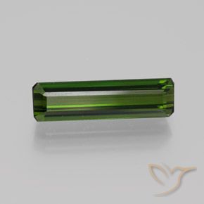 Tourmaline Vert foncé naturelle Taille émeraude, 1.97 ct, VVS